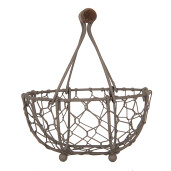 Cos fier lemn maro 14x7/17 cm