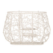 Cos fier alb 24x14x16/28 cm