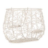Cos fier alb 24x14x16/28 cm
