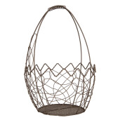 Set 3 cosuri metal maro Ø 28x17/37 / Ø 23x14/33 / Ø 18x12/28 cm