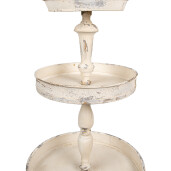 Platou supraetajat fier bej vintage Ø 42x75 cm