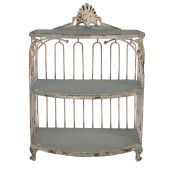 Raft fier verde bej vintage 38x23x55 cm