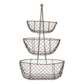 Cos supraetajat metal negru 30x22x50 cm