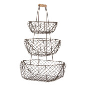 Cos supraetajat metal negru 30x22x50 cm
