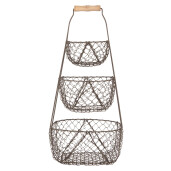 Cos supraetajat metal negru 30x22x50 cm