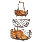 Cos supraetajat metal negru 30x22x50 cm