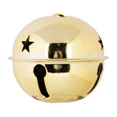 Set 6 ornamente brad Clopotei metal auriu 5x4 cm