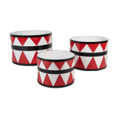 Set 3 Tobe decorative Craciun metal multicolor (3) Ø 47x32 / Ø39x28 / Ø 31x22 cm