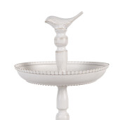Platou supraetajat fier alb Ø 27x41 cm