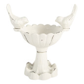 Hranitoare pasari fier alb 14x10x15 cm