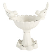 Hranitoare pasari fier alb 14x10x15 cm