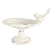 Hranitoare pasari fier alb vintage 14x12x11 cm