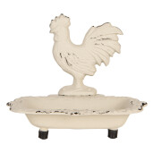 Savoniera metal bej vintage 16x12x14 cm