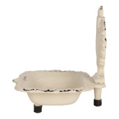 Savoniera metal bej vintage 16x12x14 cm