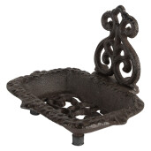 Savoniera metal maro 15x11x11 cm