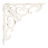 Suport polita fier alb vintage 4x21x21 cm