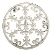 Suport vase fierbinti fier alb vintage Ø 18x2 cm