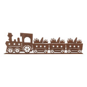Trenulet Craciun metal maro 34x5x10 cm