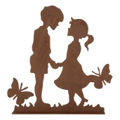 Figurina Copii metal maro 25x5x25 cm