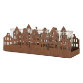 Candela Casute metal maro 30x9x11 cm