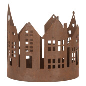 Set 3 Casute decorative metal maro  Ø 15x15 cm, Ø 11x12 cm,Ø 10x10 cm
