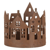 Set 3 Casute decorative metal maro  Ø 15x15 cm, Ø 11x12 cm,Ø 10x10 cm