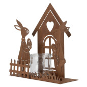 Candela Paste metal maro 26x9x26 cm