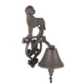 Clopotel perete fier maro Catelus 14x14x24 cm