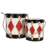 Set 2 Tobe decorative Craciun metal multicolor (2) Ø 15x38 / Ø 13x29 cm