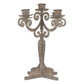 Sfesnic lumanari metal gri vintage 21x21x26 cm