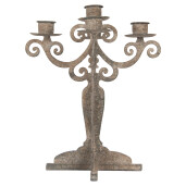 Sfesnic lumanari metal gri vintage 21x21x26 cm