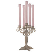 Sfesnic lumanari metal gri vintage 21x21x26 cm