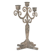 Sfesnic lumanari metal gri vintage 26x16x35 cm