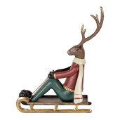 Figurina Ren cu Sanie metal multicolor 27x10x31 cm