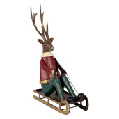 Figurina Ren cu Sanie metal multicolor 27x10x31 cm