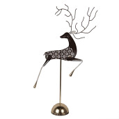 Figurina Ren metal auriu gri 36x12x72 cm