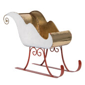 Saniuta decorativa Craciun metal multicolor 38x15x28 cm