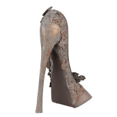 Decoratiune Pantof metal cupru 32x12x36 cm