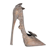Decoratiune Pantof metal cupru 32x12x36 cm