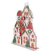 Casuta Craciun metal multicolor 30x8x46 cm