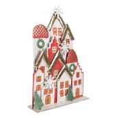 Casuta Craciun metal multicolor 30x8x46 cm