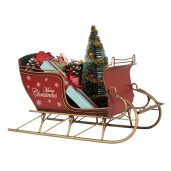 Saniuta decorativa Craciun metal multicolor 30x15x22 cm