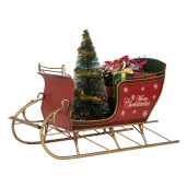 Saniuta decorativa Craciun metal multicolor 30x15x22 cm