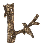 Cuier perete metal auriu Pasare 9x4x9 cm