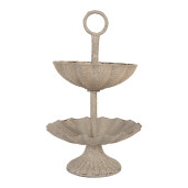 Platou supraetajat metal gri Ø 15x24 cm