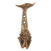 Cuier perete metal auriu Sirena 5x3x10 cm
