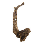 Cuier perete metal auriu Sirena 5x3x10 cm