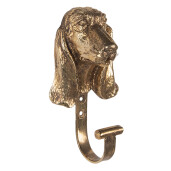 Cuier perete metal auriu Catelus 7x5x13 cm