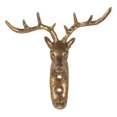 Cuier perete metal auriu Ren 12x5x12 cm