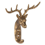 Cuier perete metal auriu Ren 12x5x12 cm